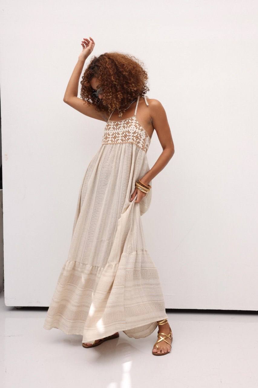 SB2102 - Cotton Linen Long Dress