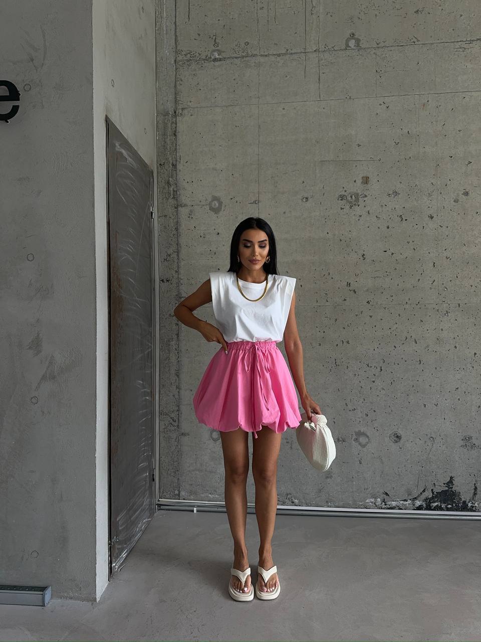 EL2375 - Balloon Skirt poplin fabric